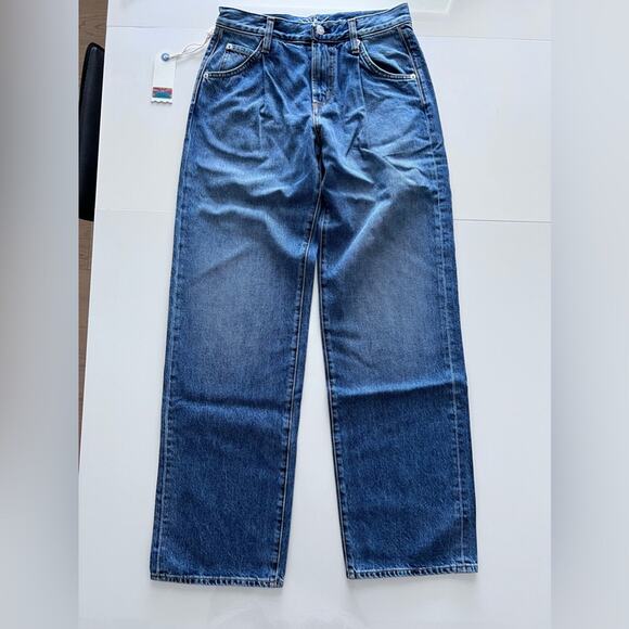 NWT $355 DAILY BLUE by ADRIANO GOLDSCHMIED LOVE pleated jeans 29 - Picture 4 of 9